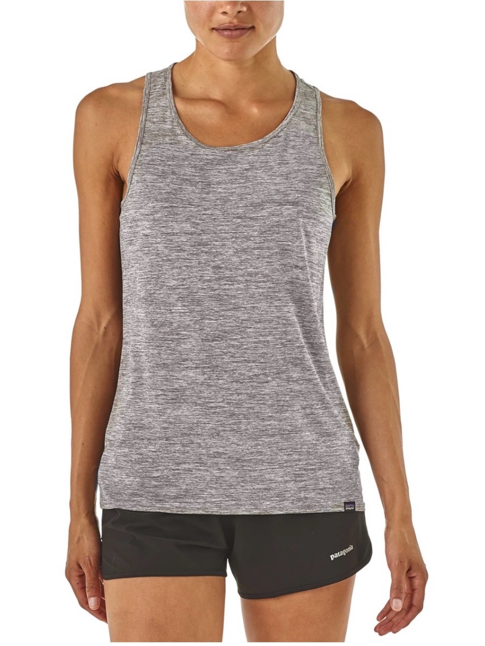 Patagonia Heather Gray Racerback Performance Tank